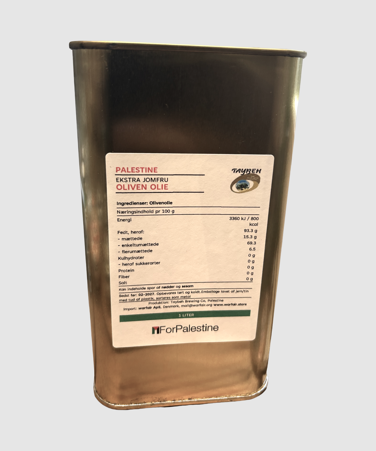 Extra Virgin Olive Oil from Palestine - 1L