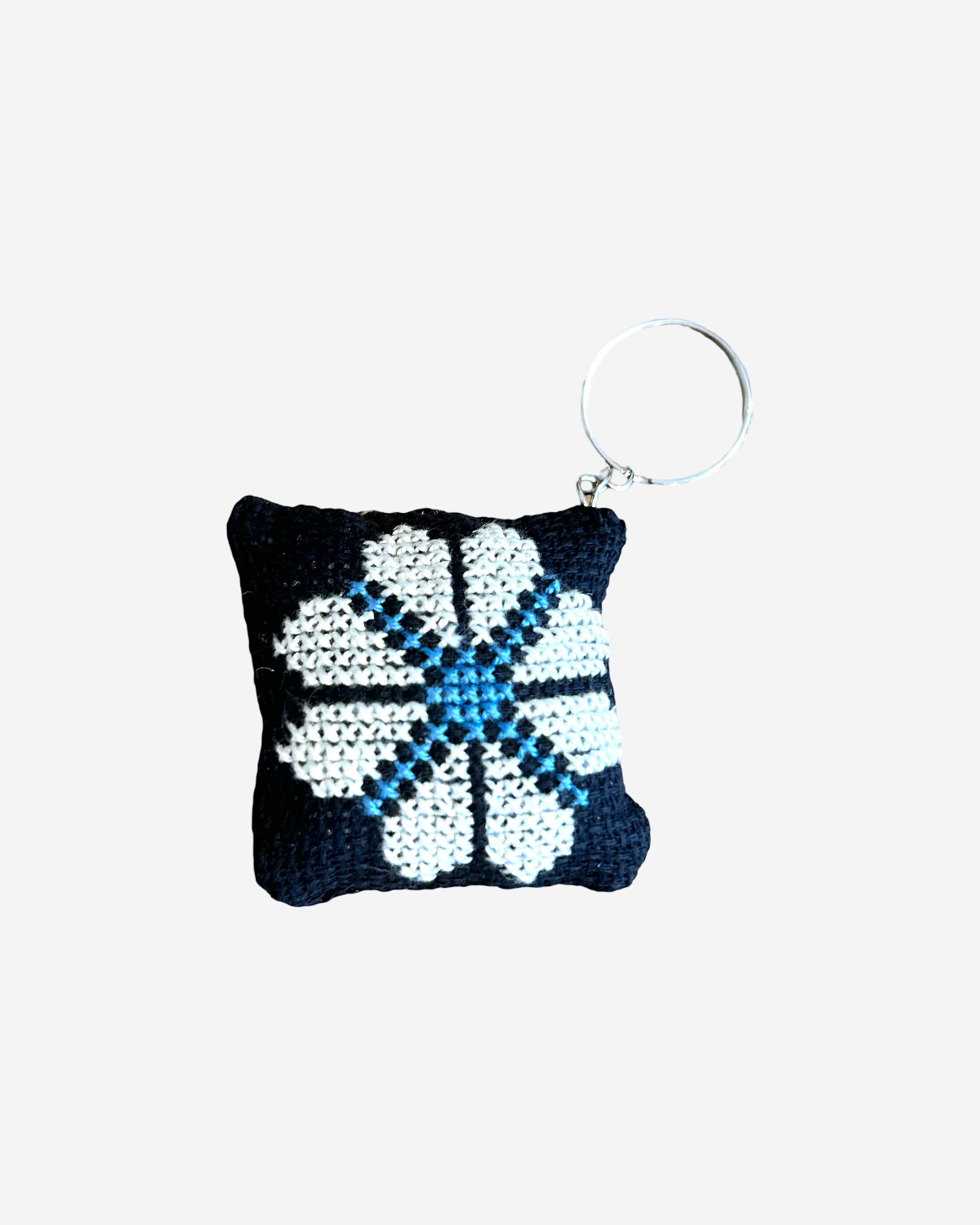 Portachiavi Tatreez - bianco/blu
