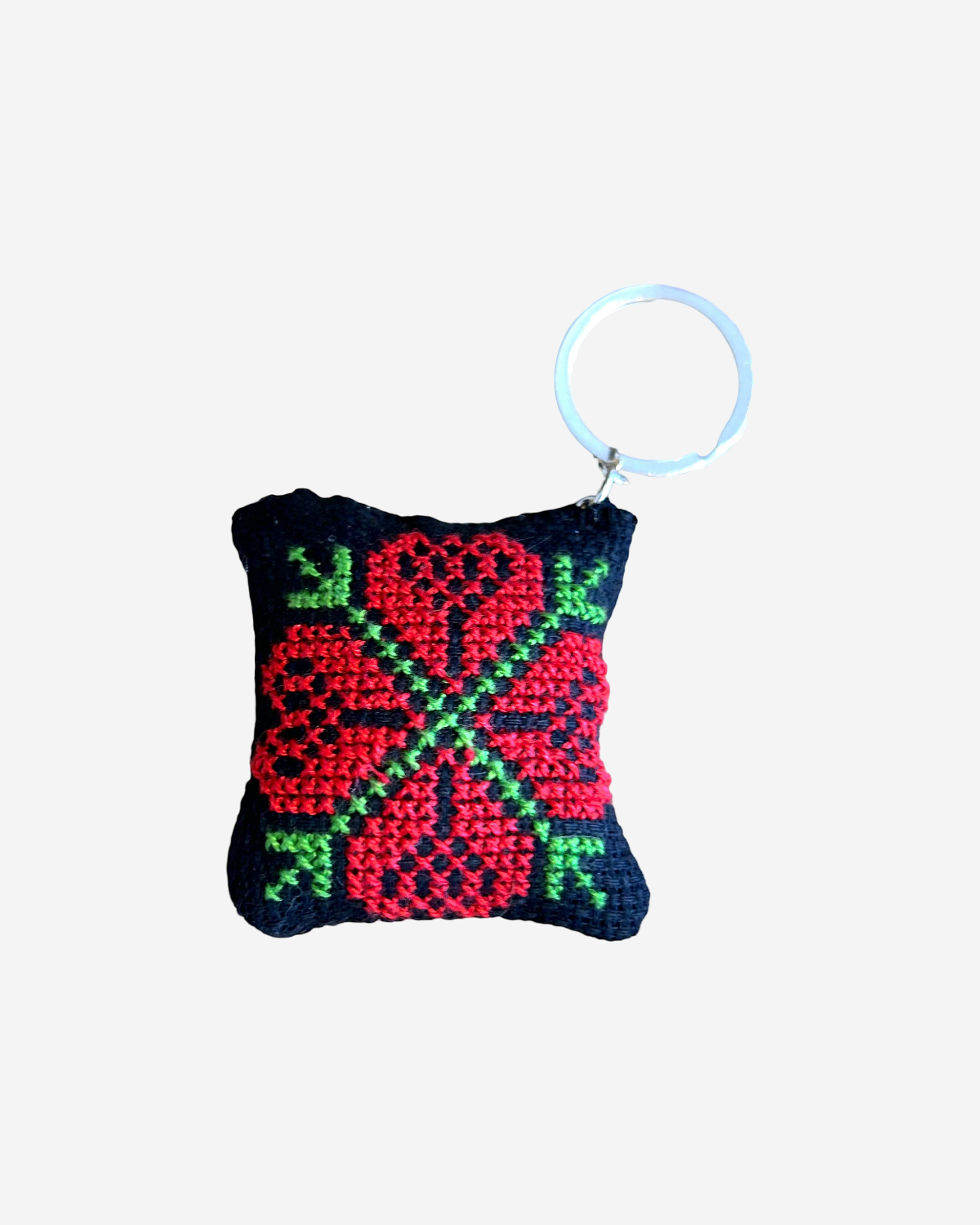 Portachiavi Tatreez - verde/rosso