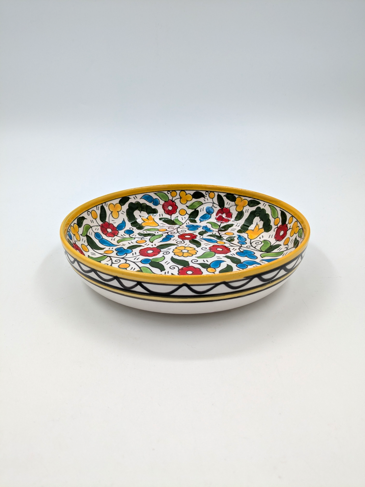 Tapasschale 11 cm - Bordeaux/Grün