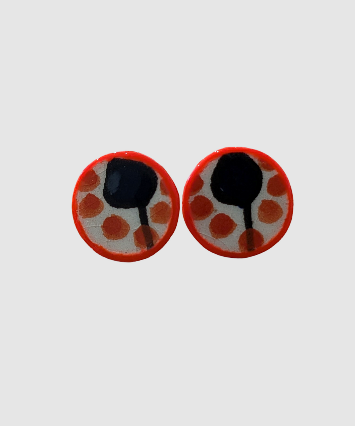 Håndlavede øreringe af palæstinensisk keramik - Ø