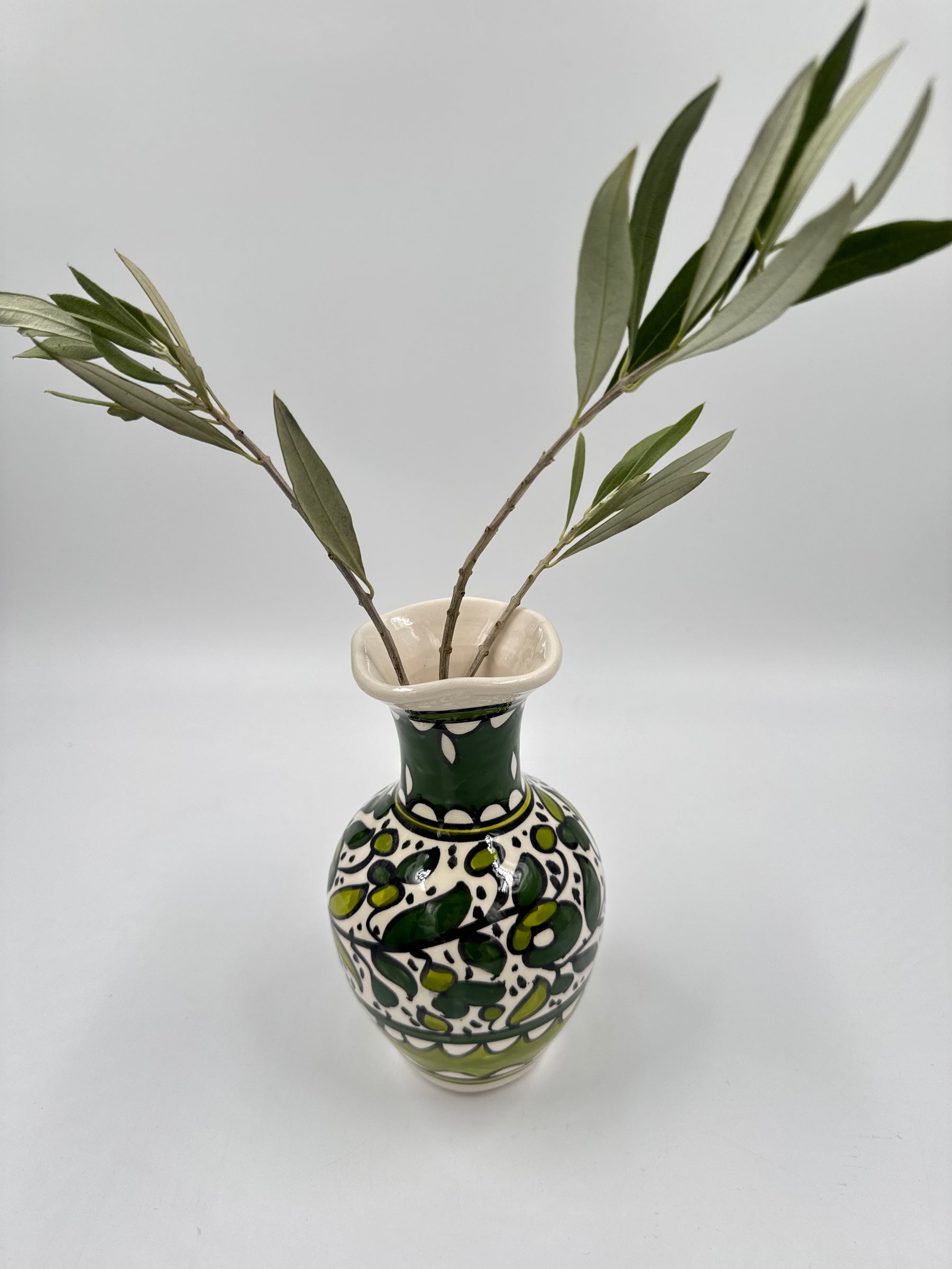 Vase Al Khalil, vert clair, 18 cm