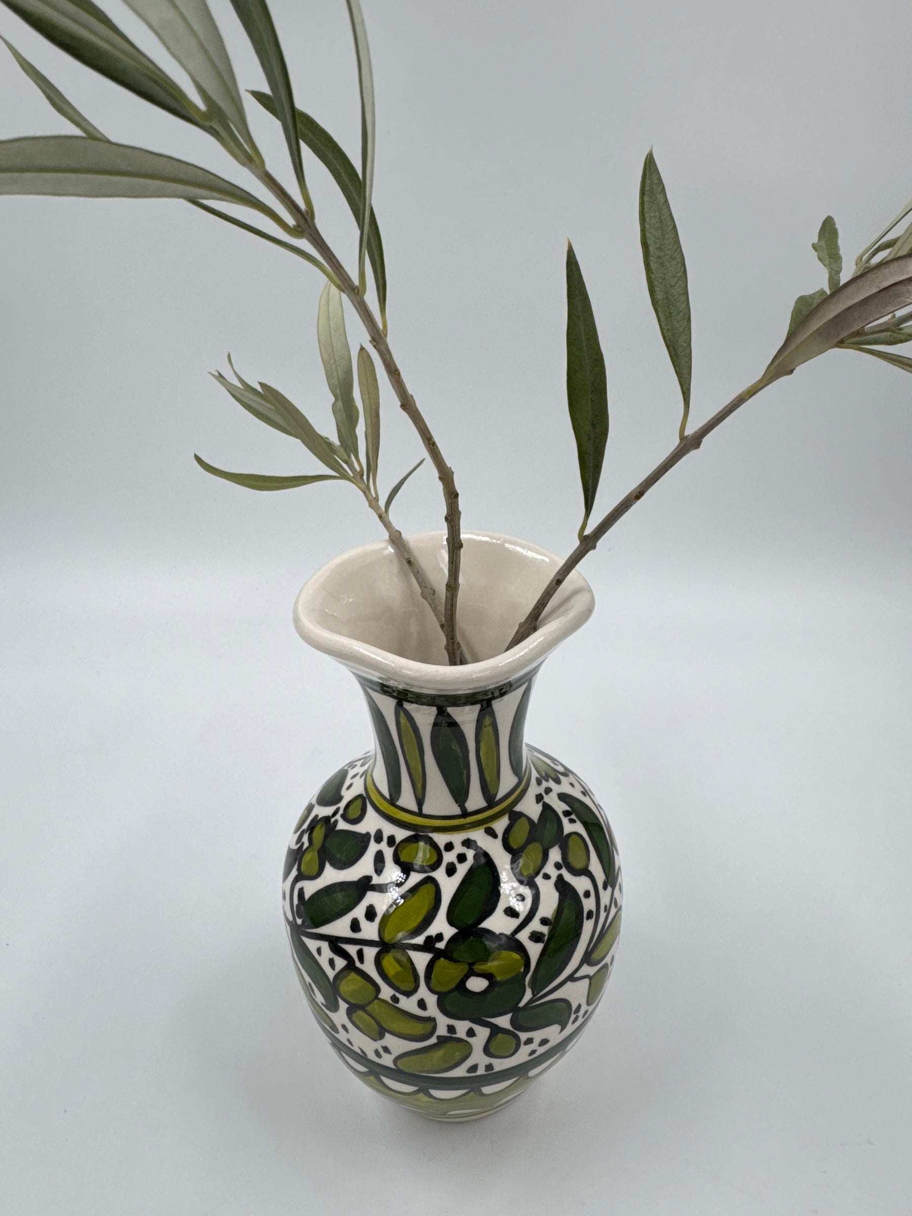 Vase Al Khalil, vert clair, 18 cm