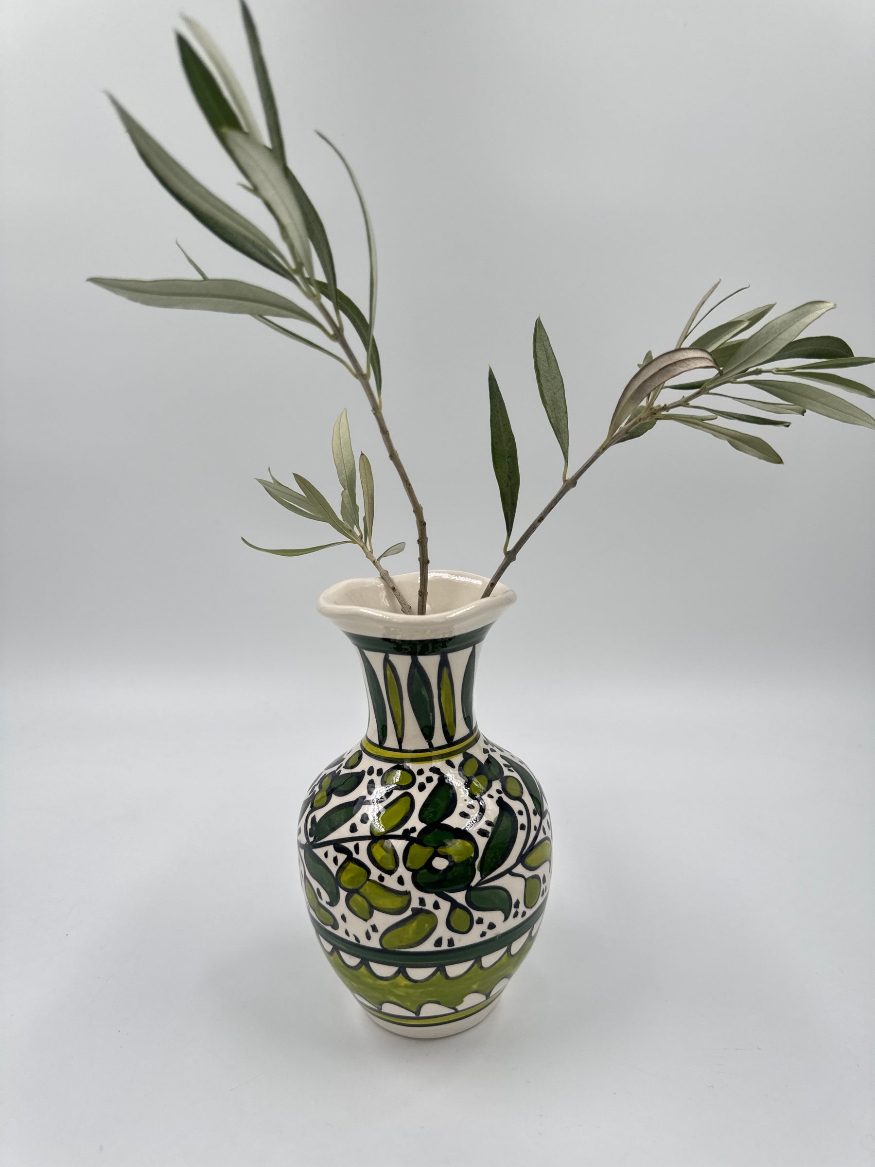 Vase Al Khalil, vert clair, 18 cm