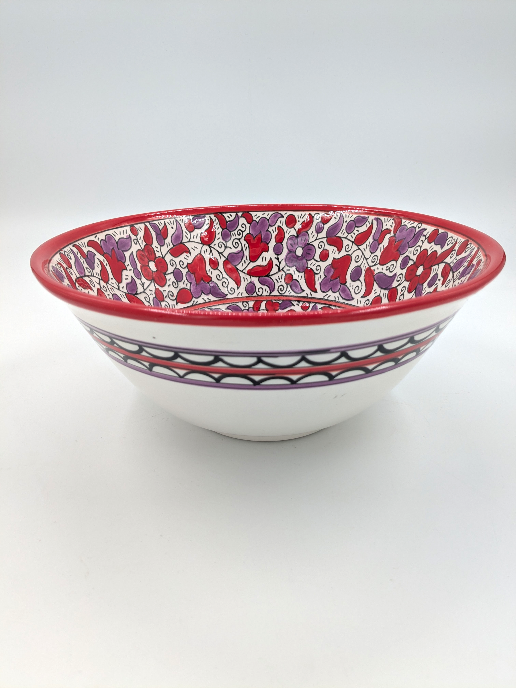 Serveerschaal - 25 cm - rood/lavendel