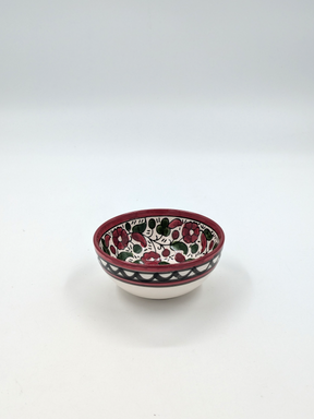 Kom 9 cm - bordeaux/groen