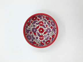 Schaal 9 cm - rood/lavendel