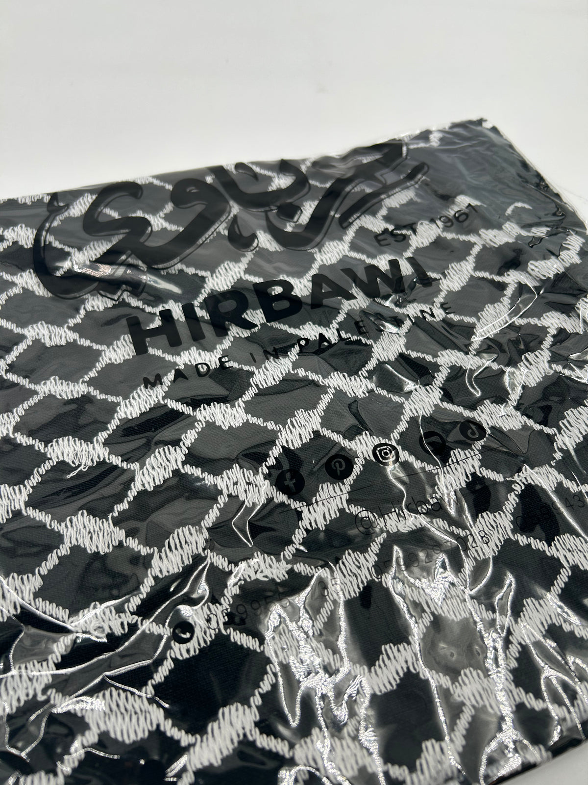 Authentieke Hirbawi kuffiyeh - zwart