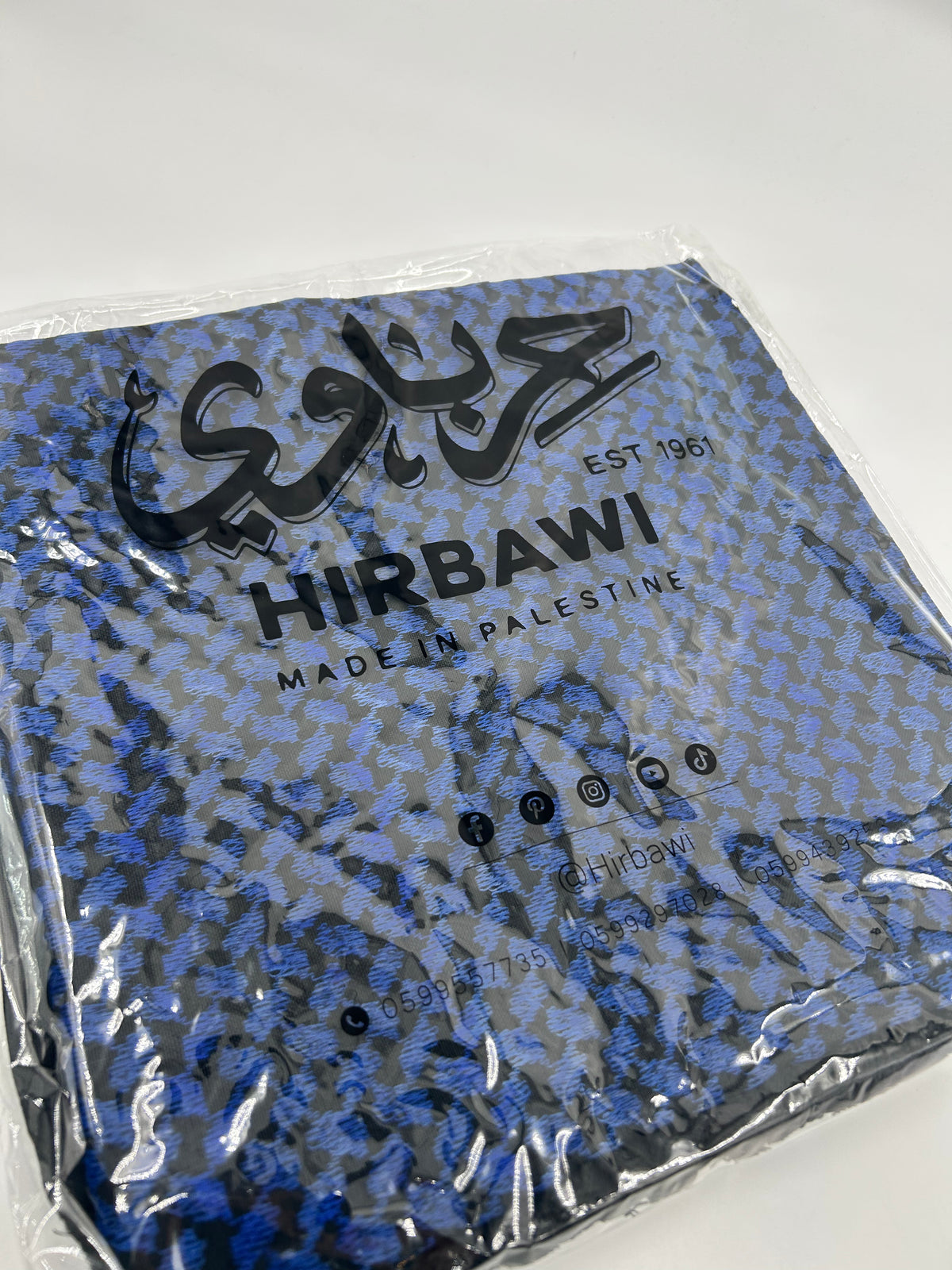 Authentieke Hirbawi kuffiyeh - donkerblauw