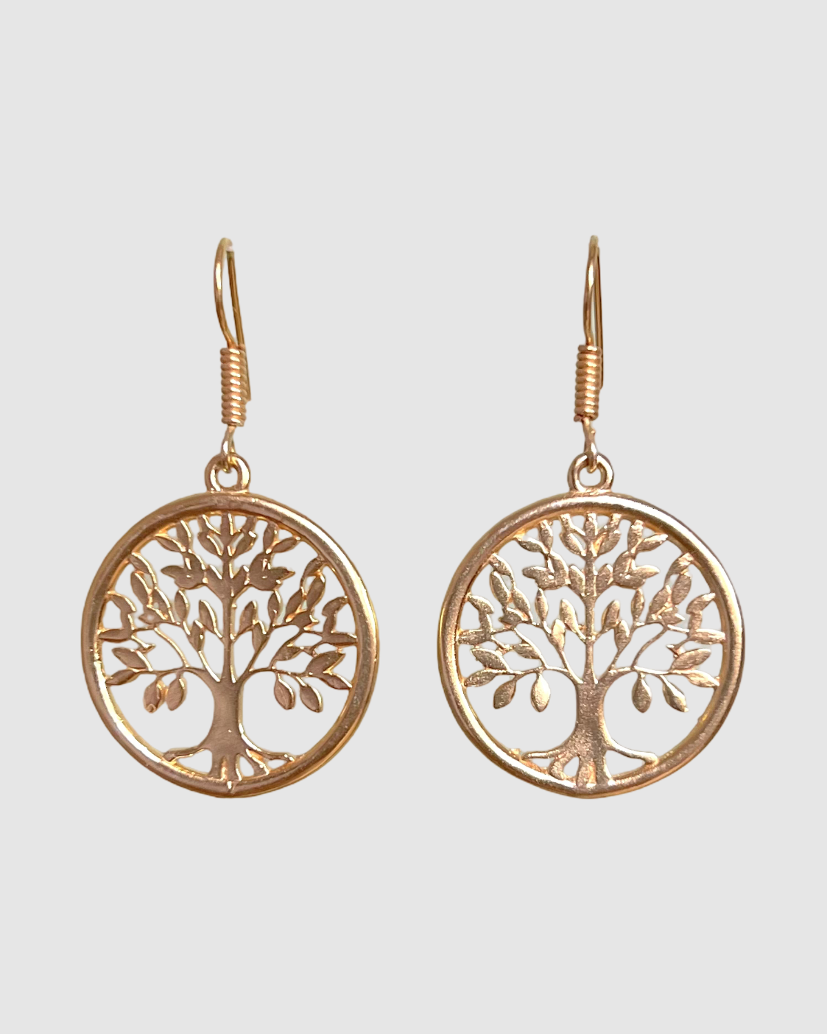 Ensemble collier et boucles d'oreilles en bois d'olivier
