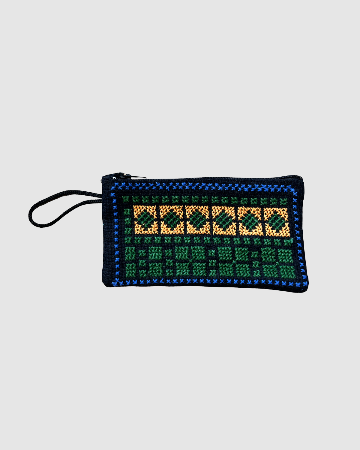 Hand-embroidered wallet with Tatreez 5