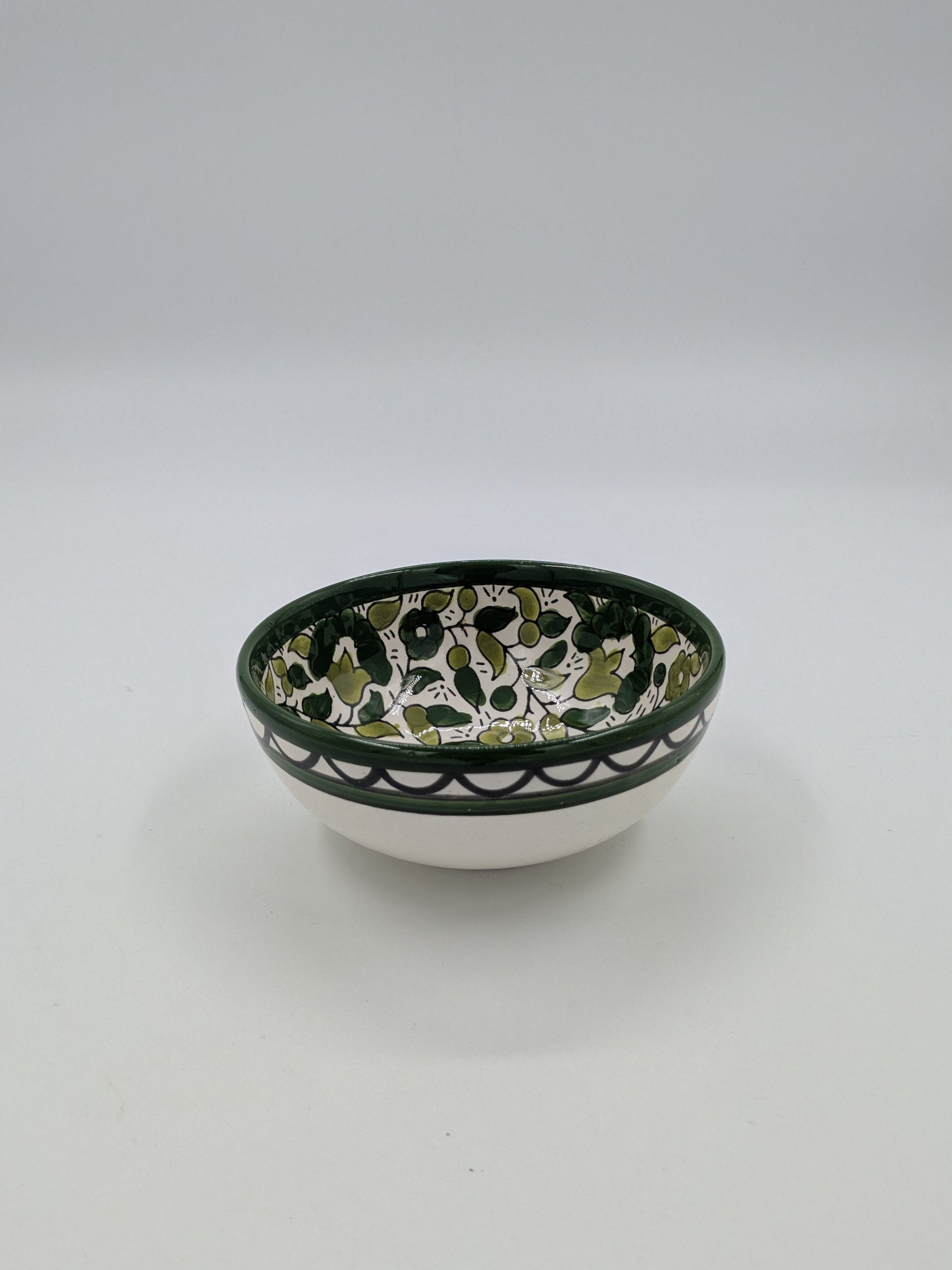 Kom 12 cm - bordeaux/groen