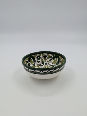 Kom 12 cm - bordeaux/groen