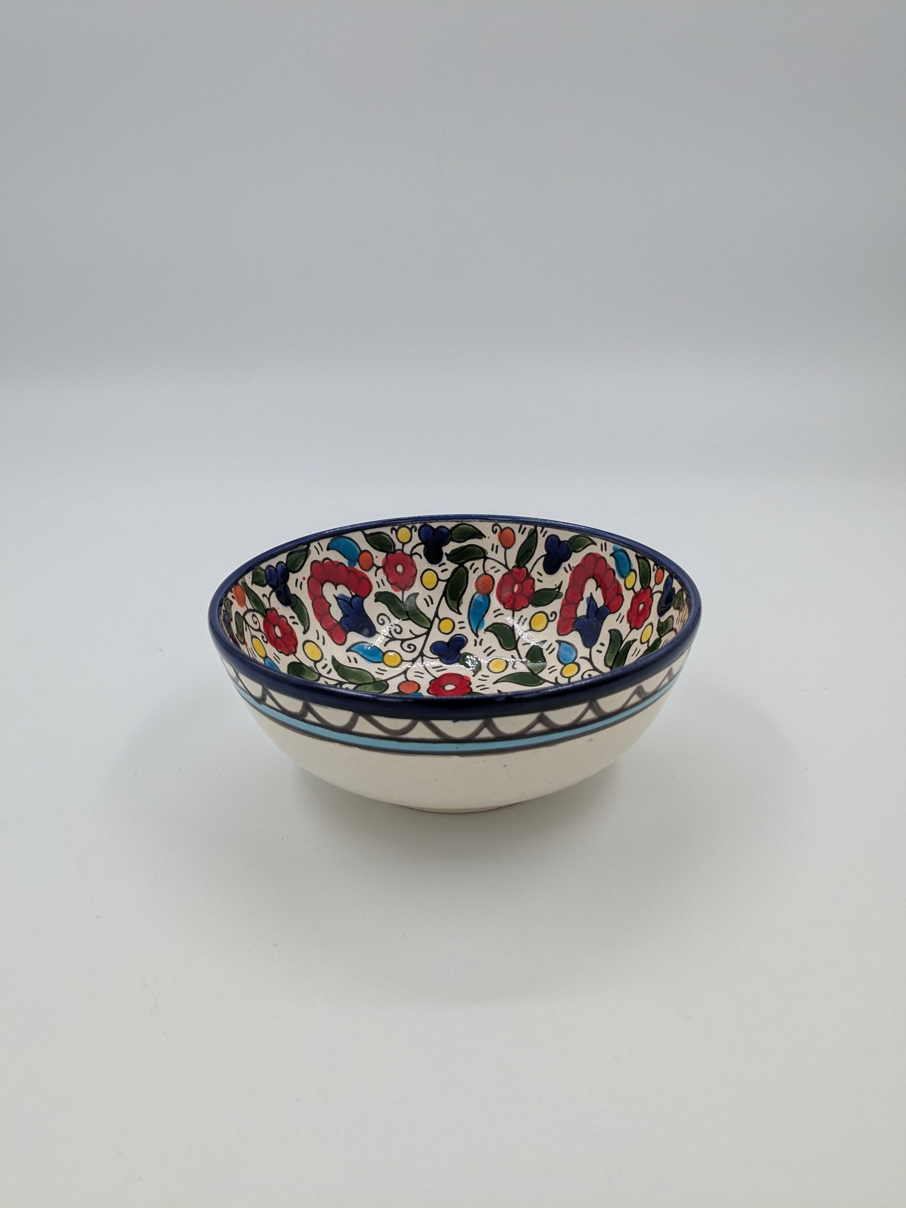 Kom 12 cm - bordeaux/groen