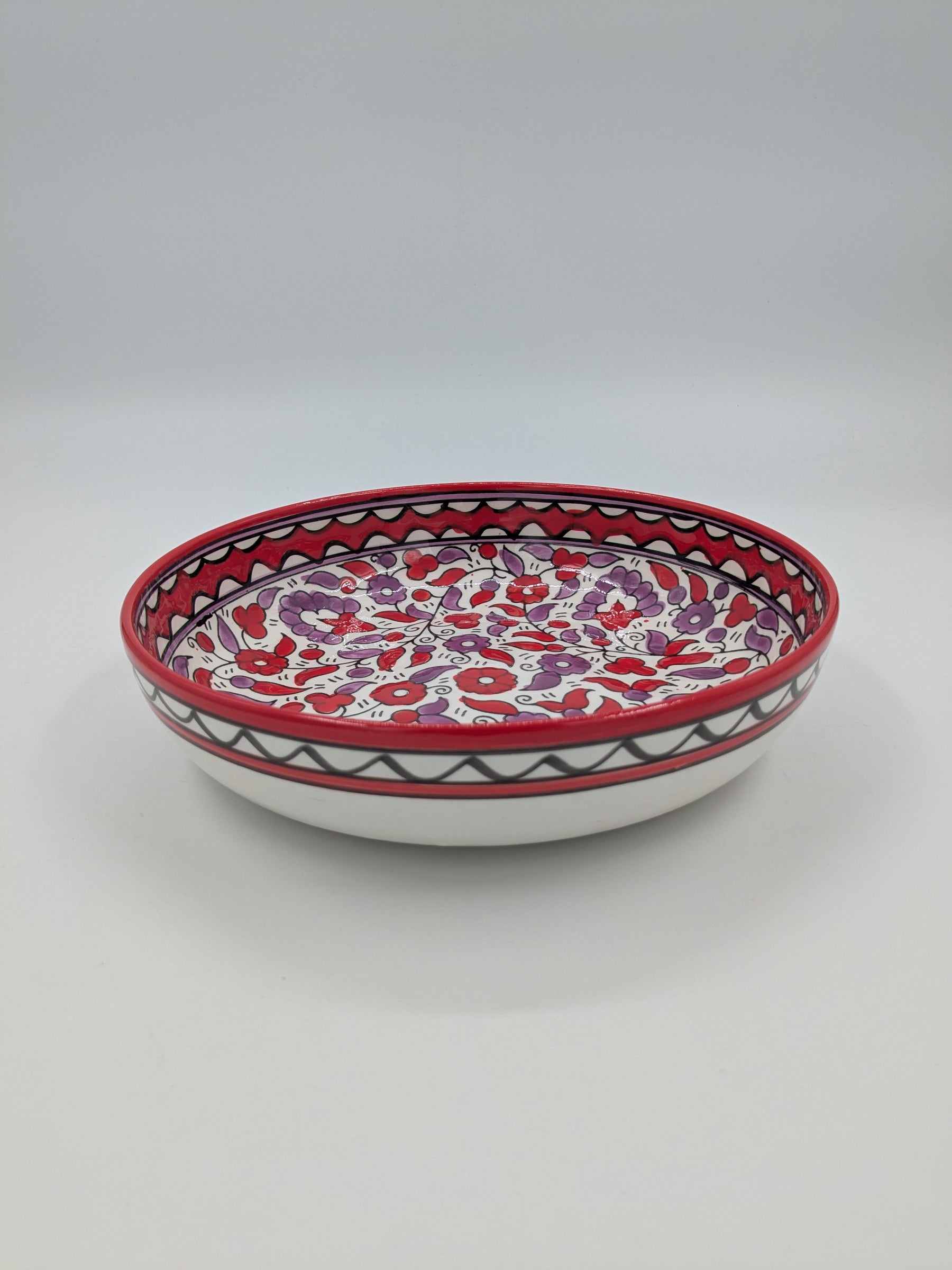 Serving bowl 18 cm - red/lavender