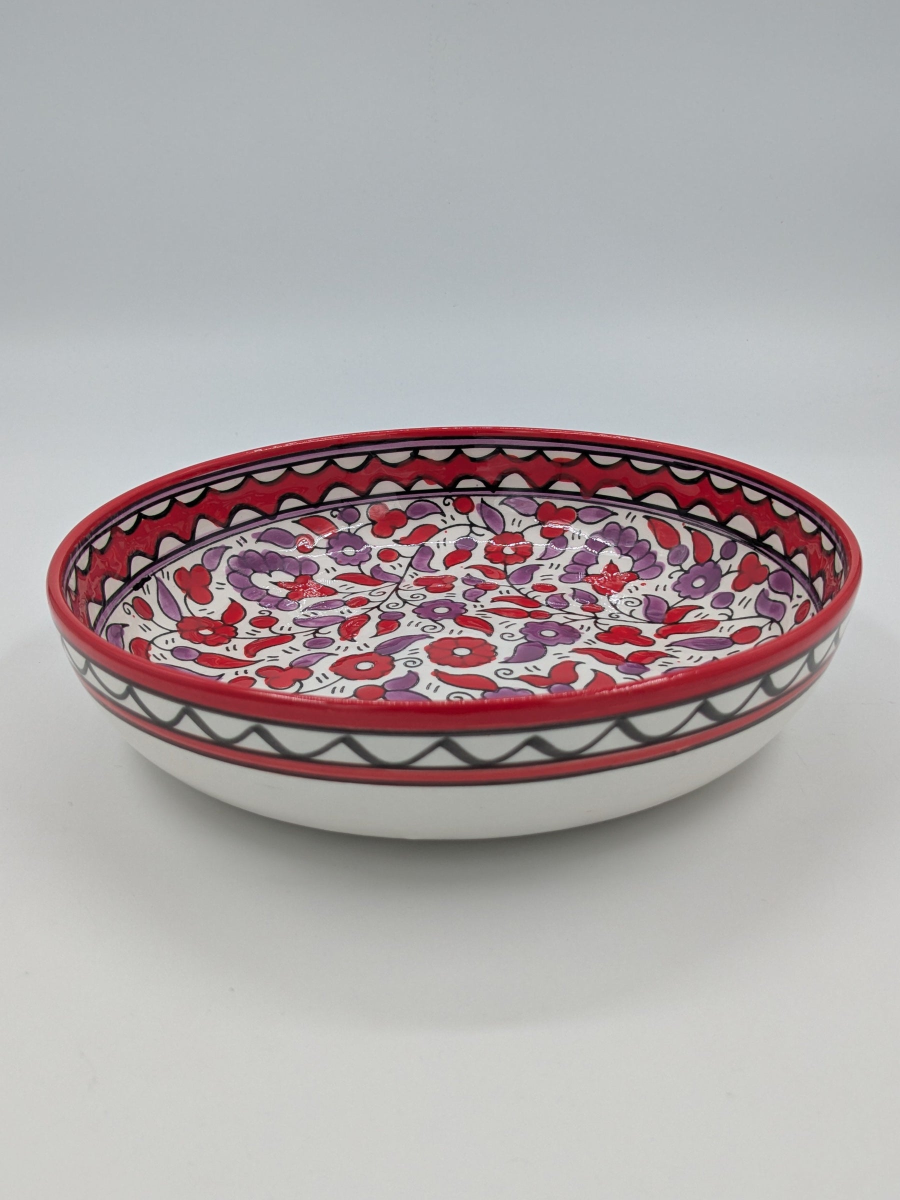 Fuente para servir 23 cm - rojo/lavanda