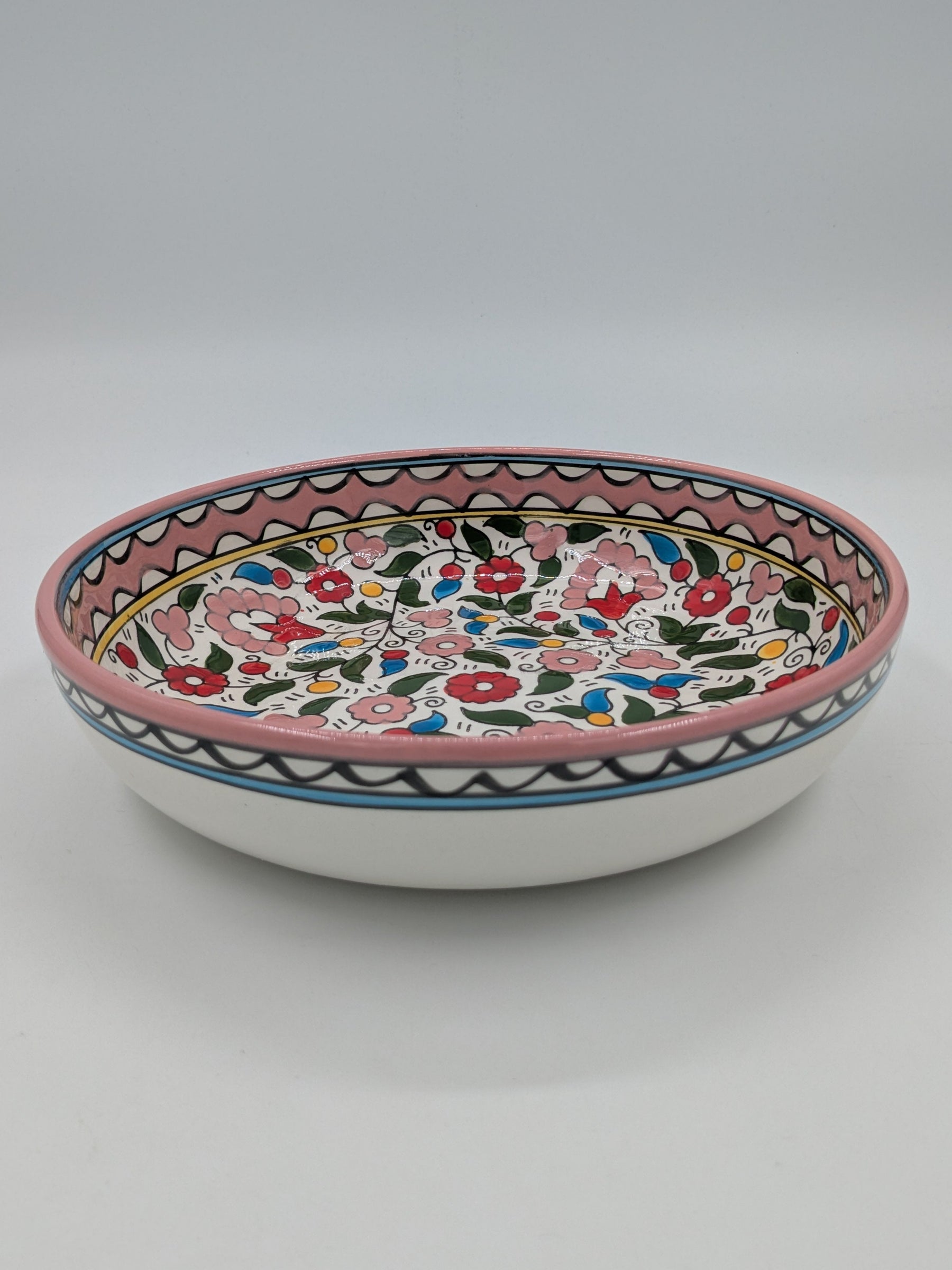 Serveerschaal 18 cm - bordeaux/groen