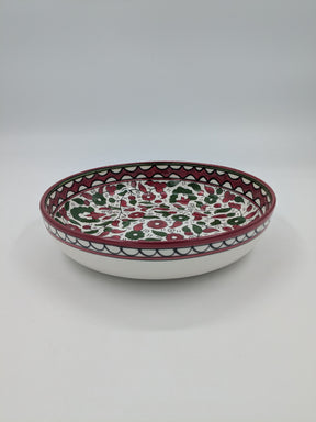 Serverings skål 18 cm - bordeaux/grøn