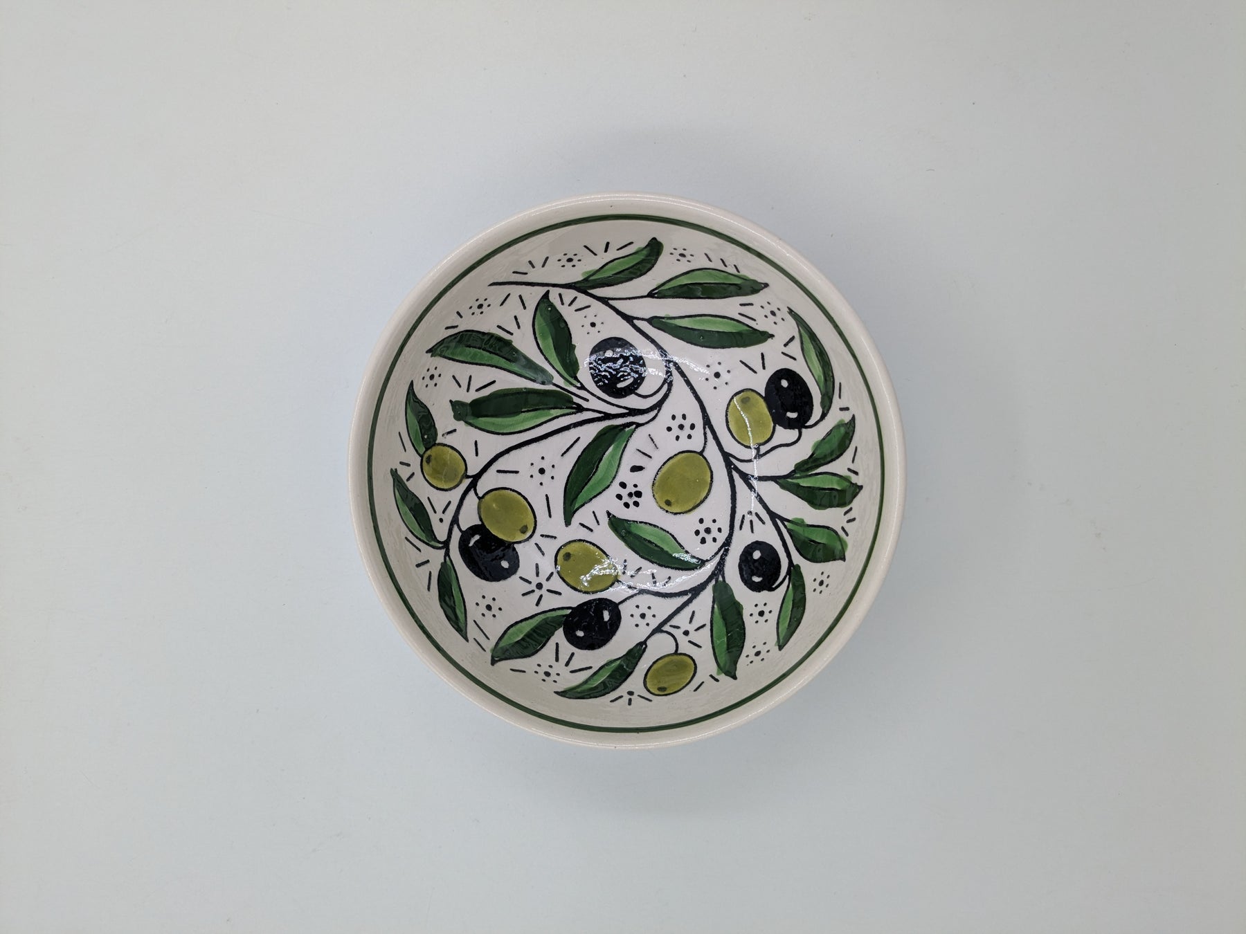 Kom 12 cm - bordeaux/groen