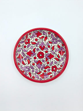 Gebaksbord - rood/lavendel