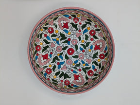 Serveerschaal 18 cm - bordeaux/groen
