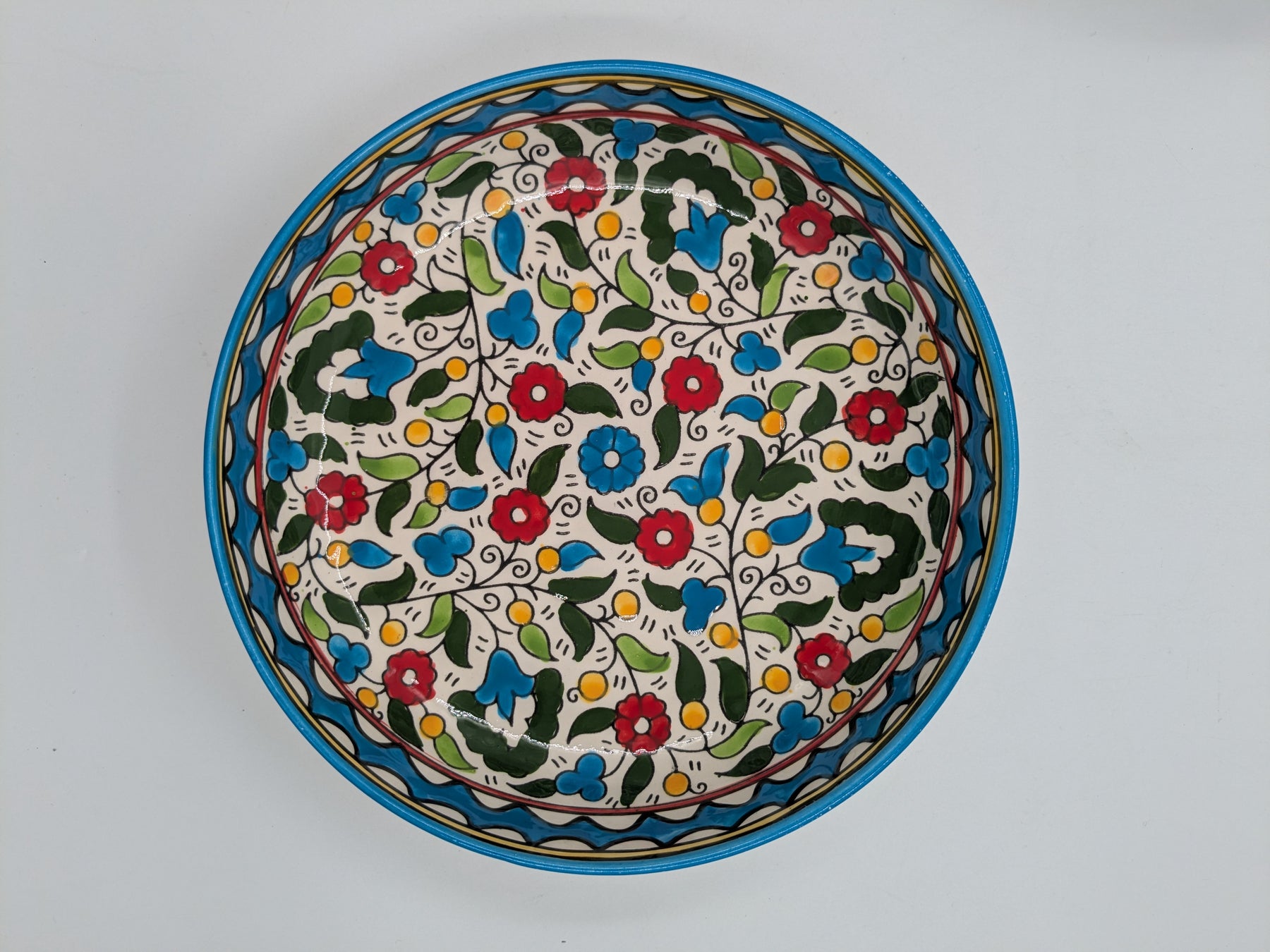 Cuenco para servir 18 cm - burdeos/verde