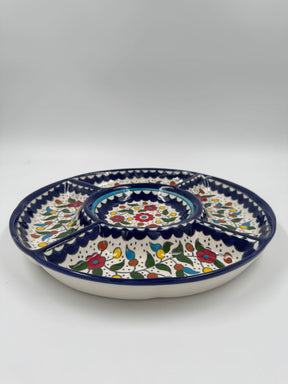 Plat de service palestinien traditionnel à 5 compartiments-30 cm