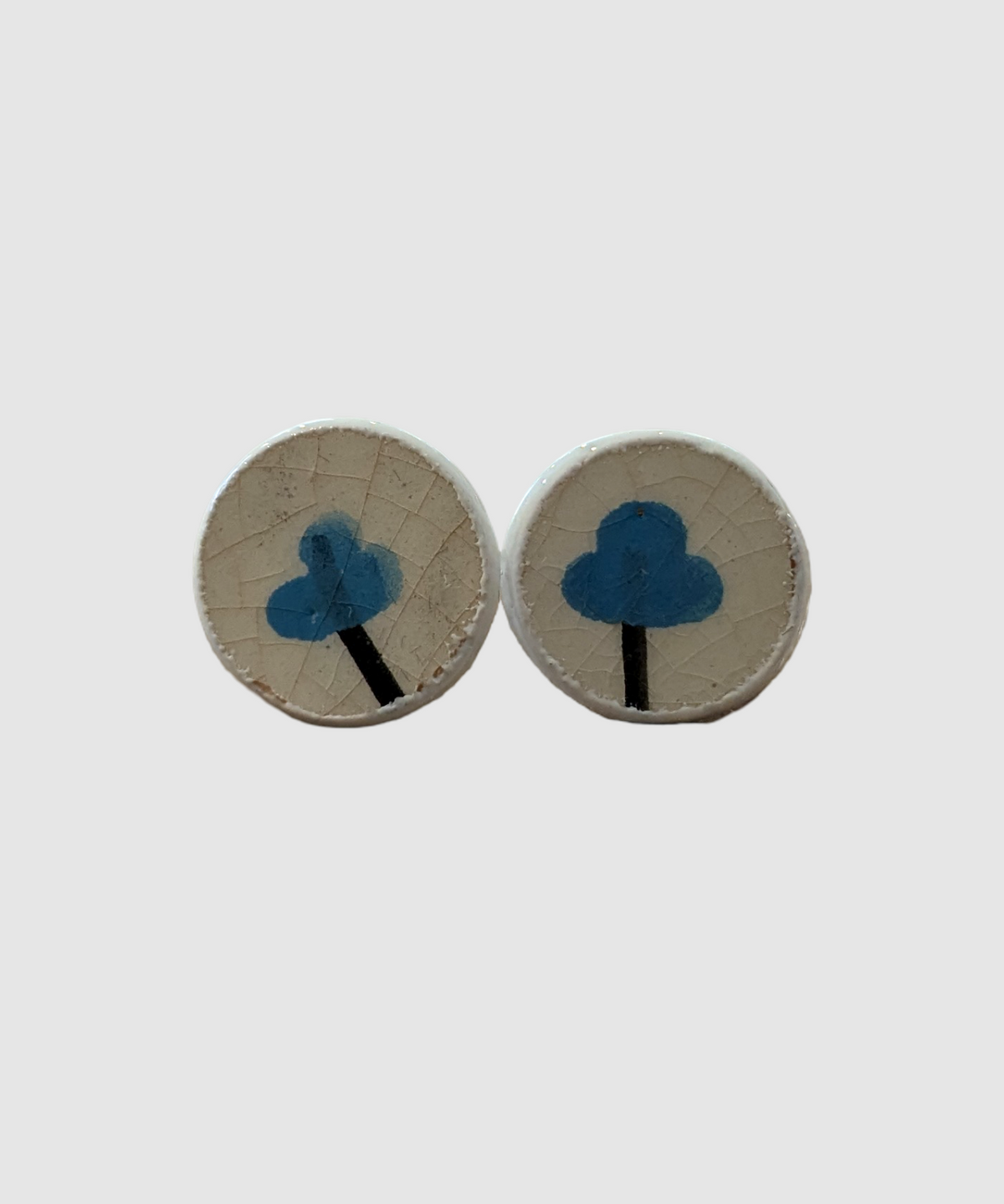 Boucles d'oreilles artisanales en céramique palestinienne-Æ